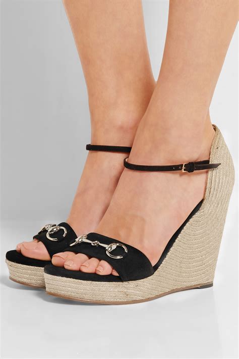 gucci suede espadrilles|Gucci espadrilles wedges.